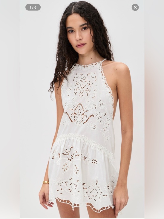 FARM Rio Dresses & Skirts - FARM Rio - White Richilieu Mini Dress

White Eyelet Halter Mini Dress